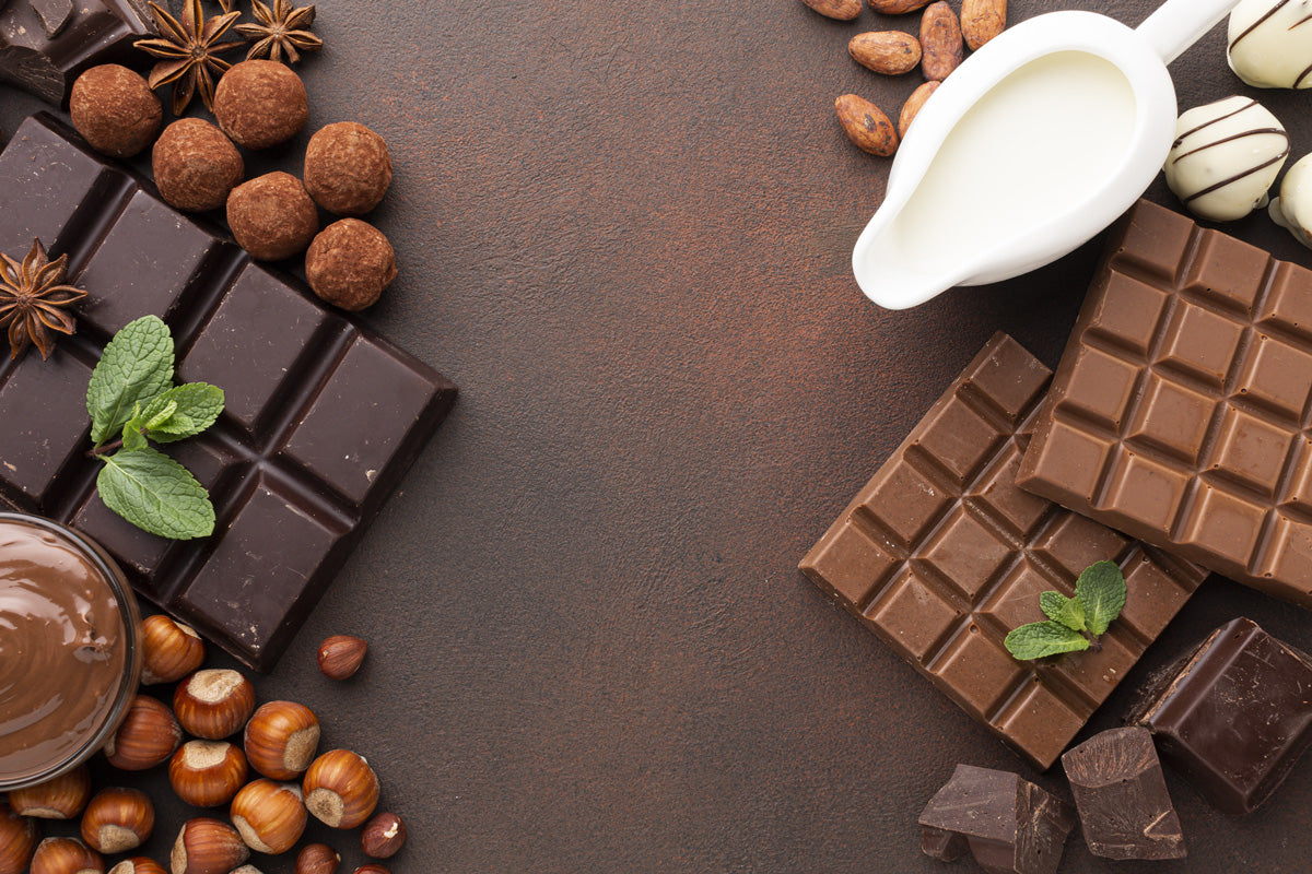 stefanellis candies dark chocolate vs. milk chocolate bars ingredients 