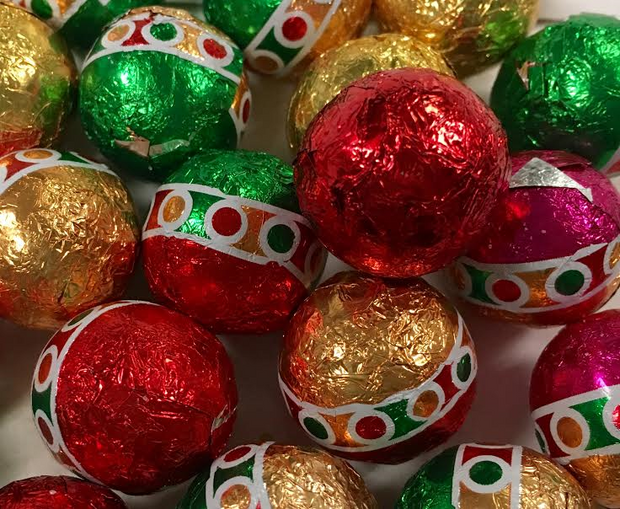 Miniature Foiled Chocolate Ornaments