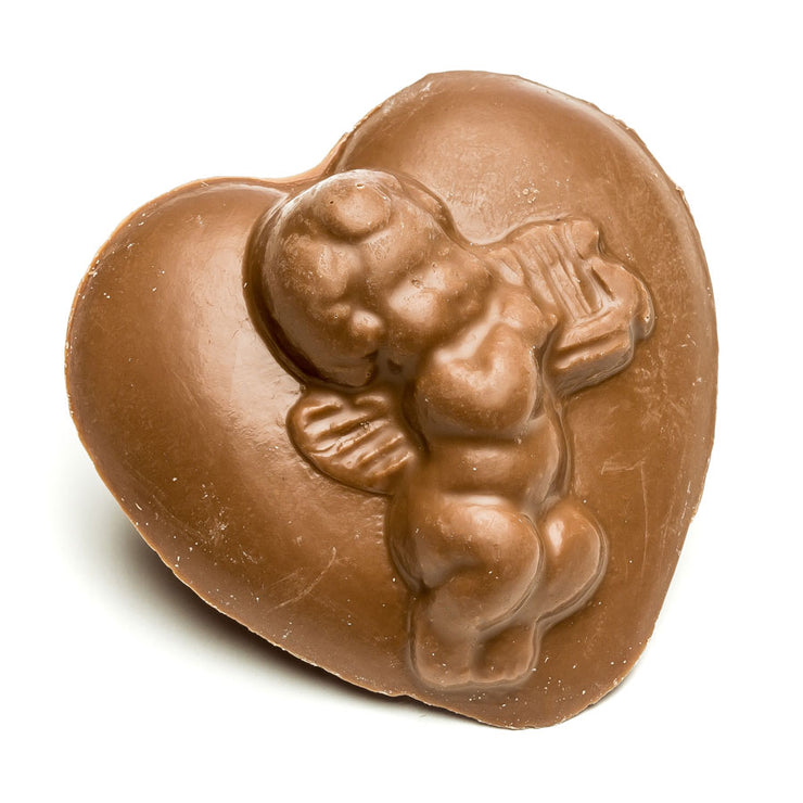 Milk Chocolate Heart with Cupid