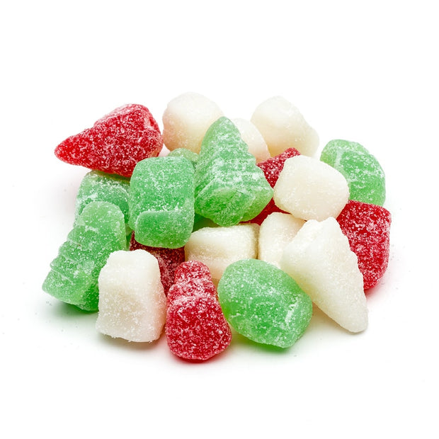 stefanelli's gummy trees and snowmen with snow